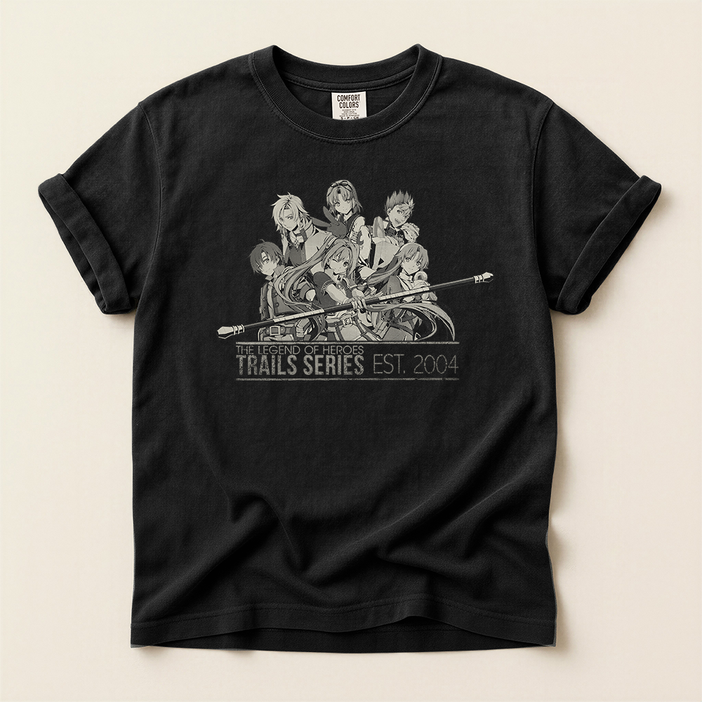 The Legend of Heroes: Trails in the Sky Trails 20th Anniversary Shirt (Monochrome)