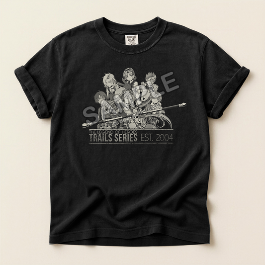 The Legend of Heroes: Trails from Zero Trails 20th Anniversary Shirt (Monochrome)