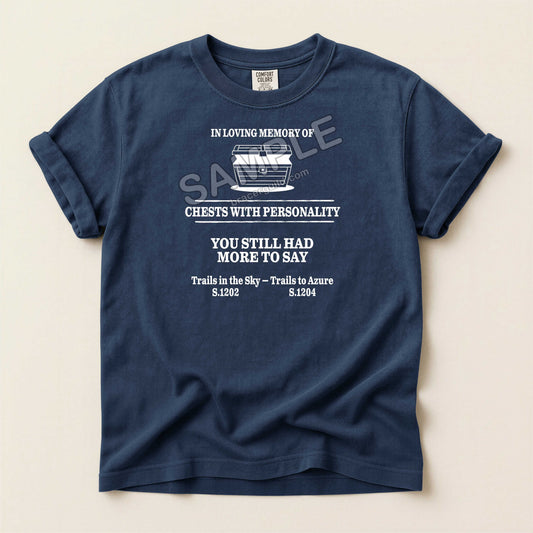 Trails Series Officially License RIP Quirky Treasure Chest DIalogue T-Shirt