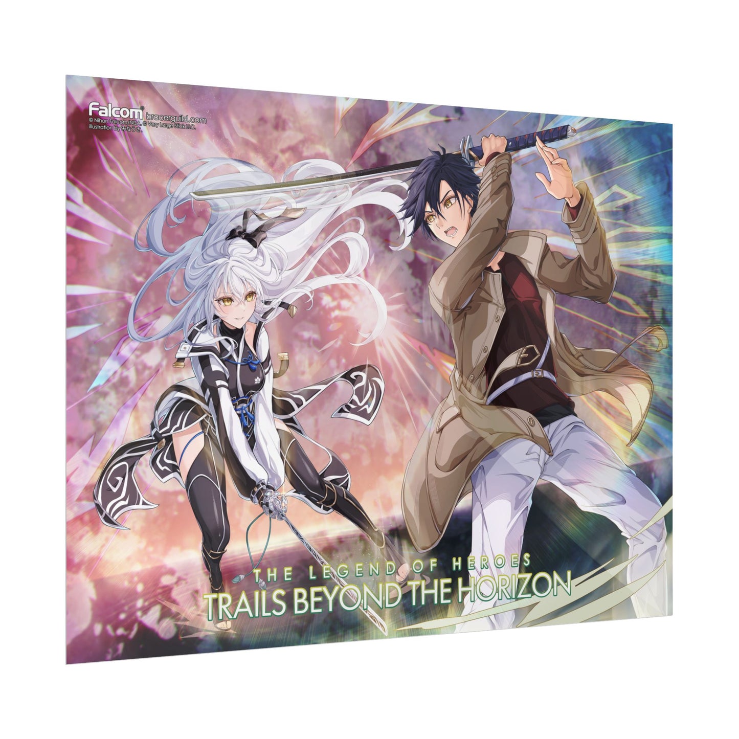 The Legend of Heroes: Trails beyond the Horizon Officially Licensed Art Print - Rean Schwarzer vs Shizuna Rem Misurugi