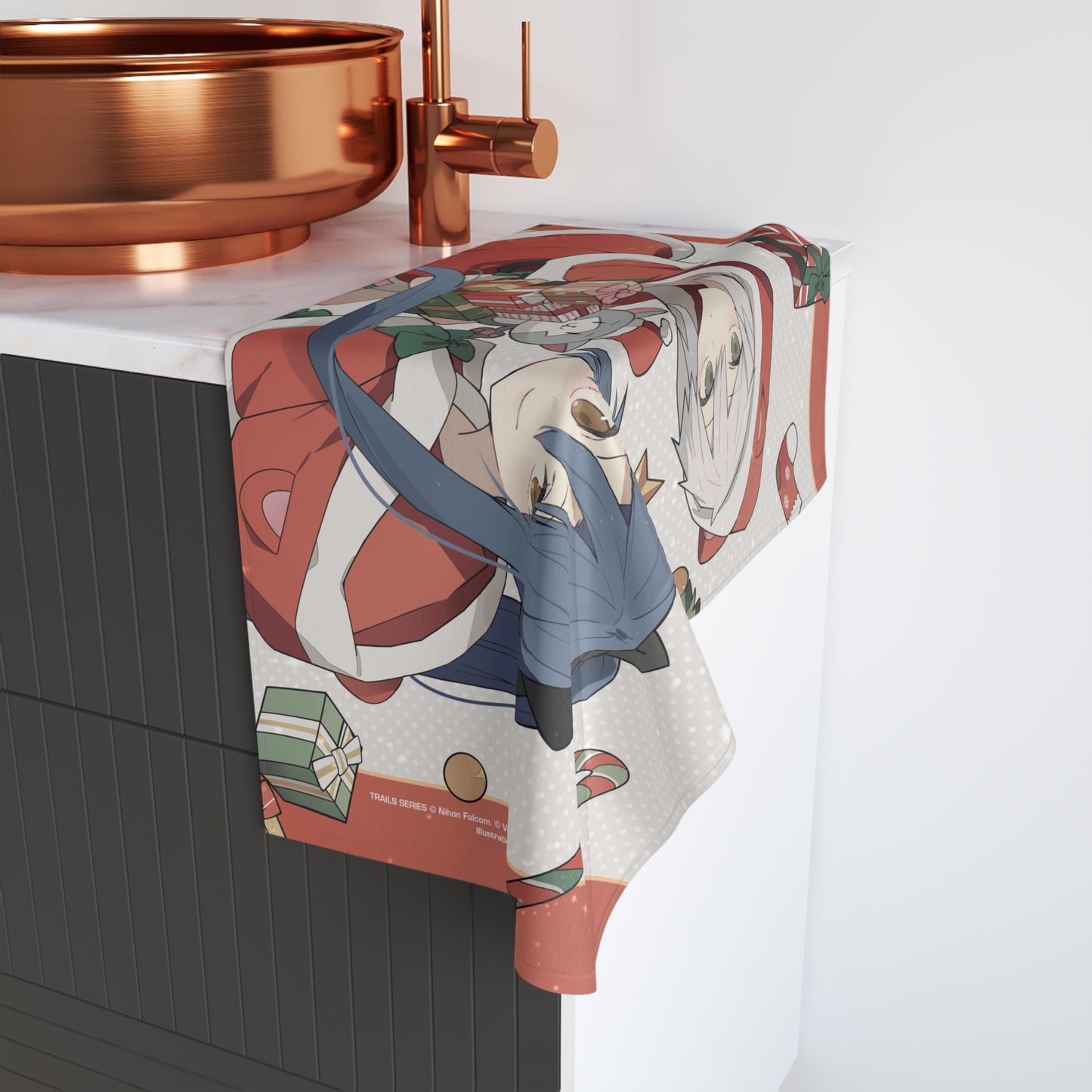 The Legend of Heroes: Trails of Cold Steel Officially Licensed Christmas Hand Towel — Fie Clausell and Laura S. Arseid