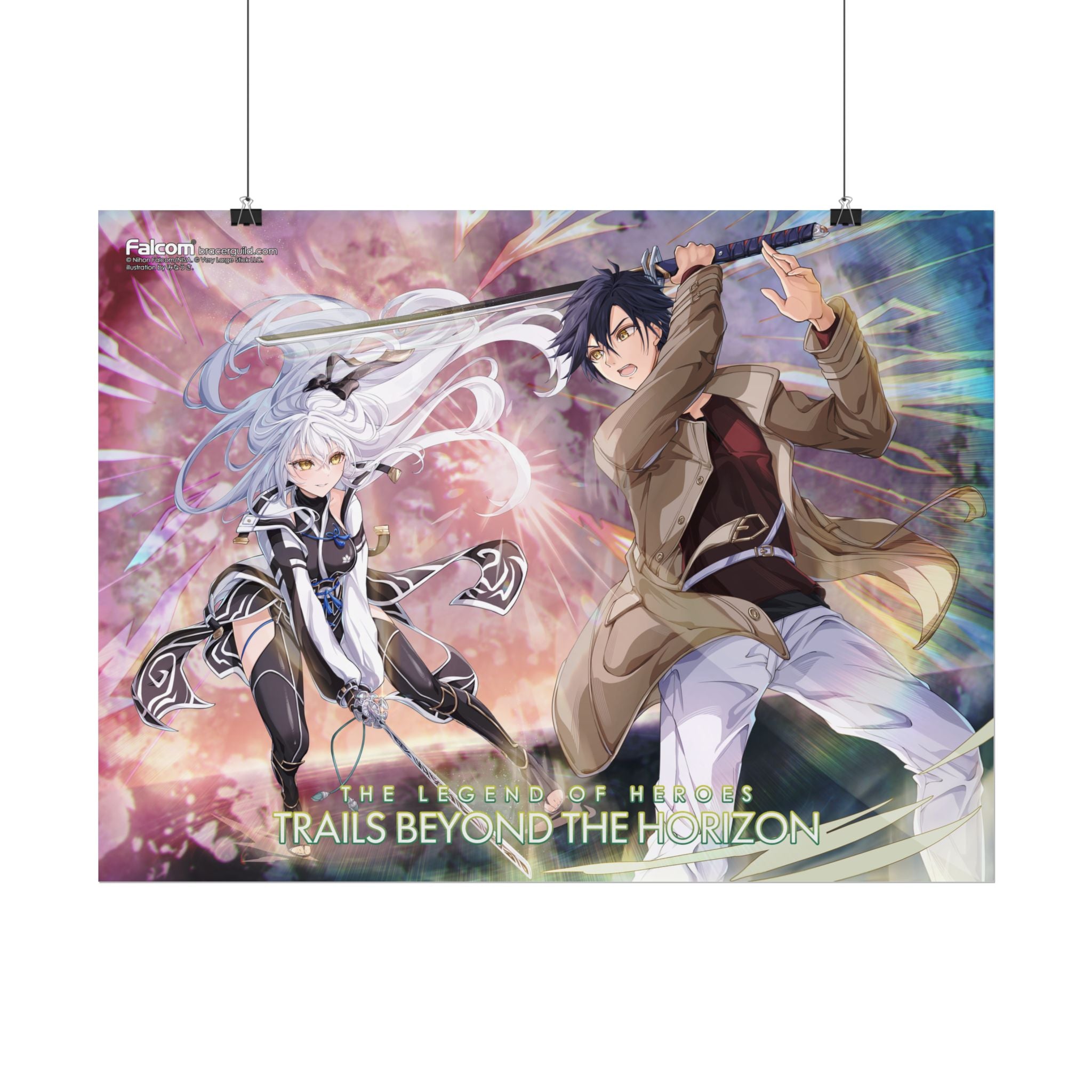 The Legend of Heroes: Trails beyond the Horizon Officially Licensed Art Print - Rean Schwarzer vs Shizuna Rem Misurugi