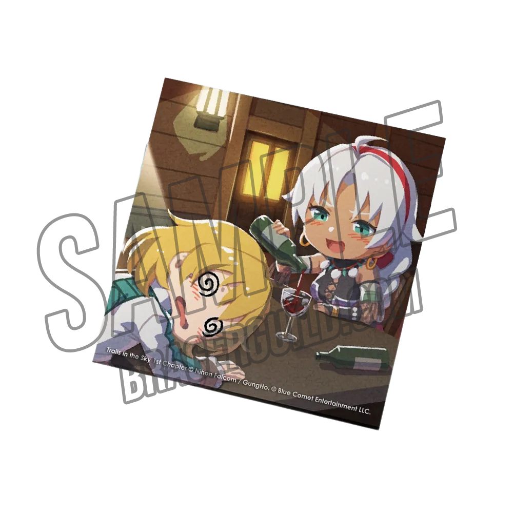 Trails in the Sky 1st Chapter Official Chibi Olivier Lenheim and Scherazard Harvey Drinking Coaster