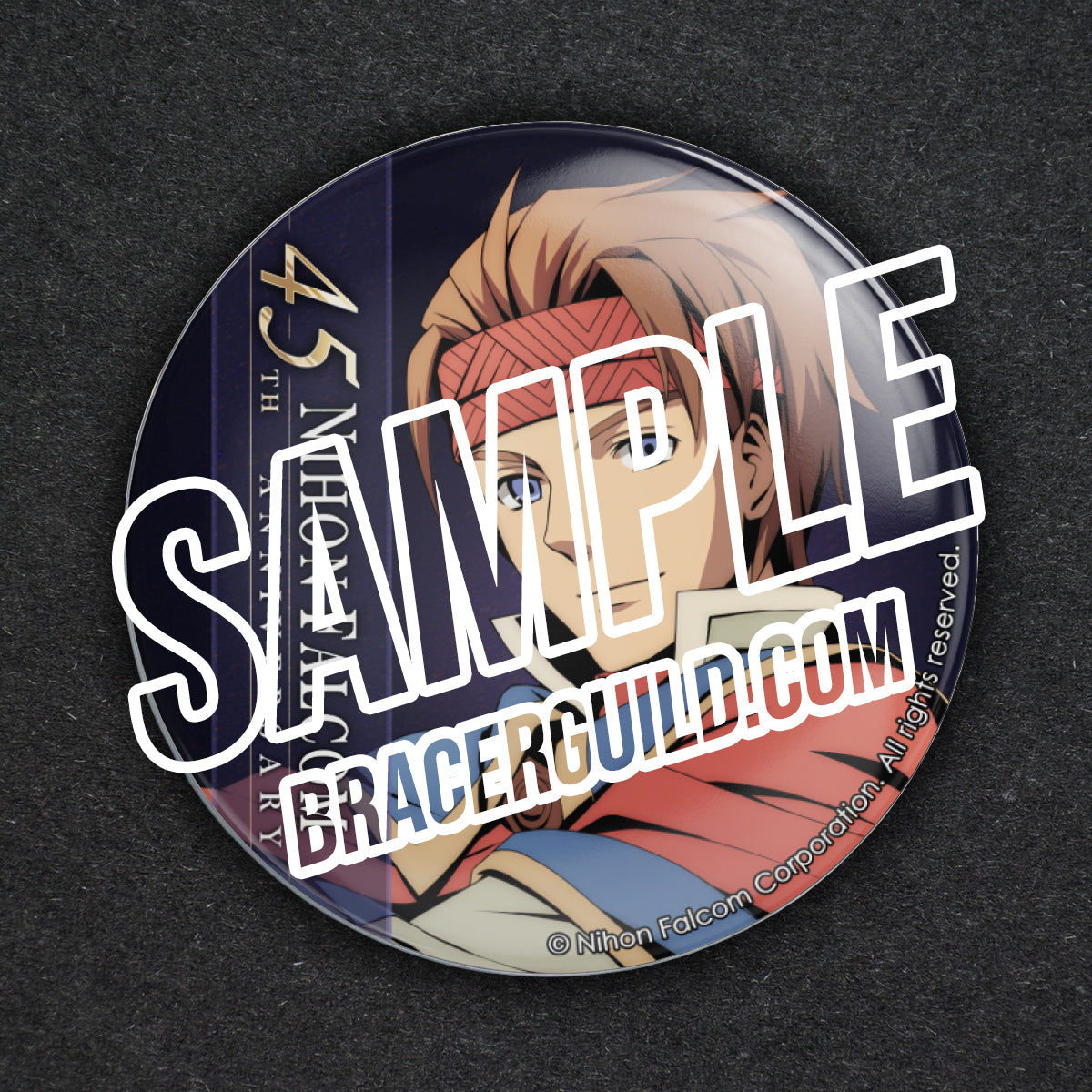 Michel de Lap Haven Nihon Falcom 45th Anniversary Can Badge