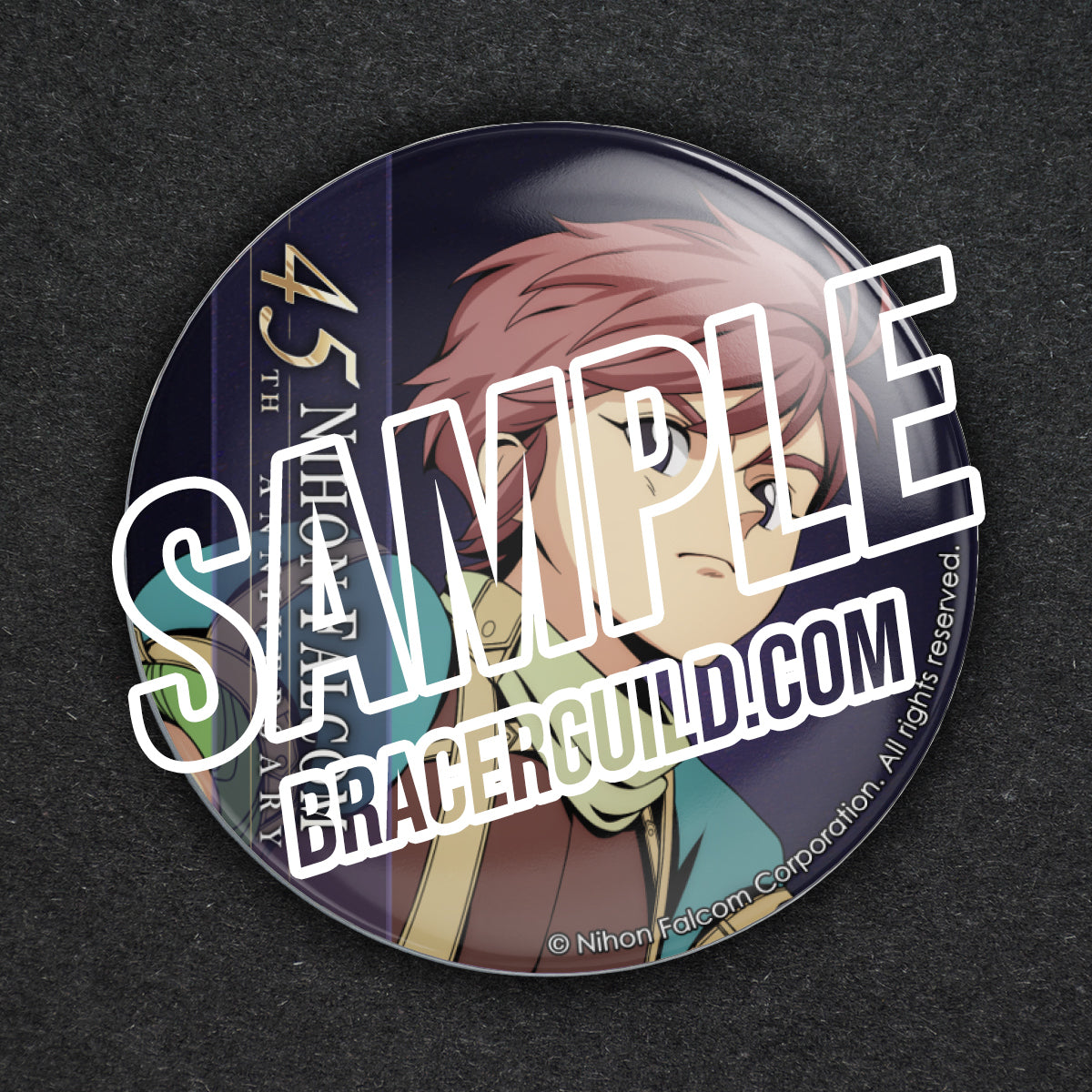 Roas Worzen Nihon Falcom 45th Anniversary Can Badge