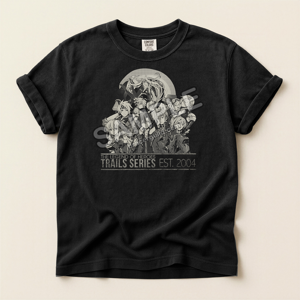 The Legend of Heroes: Trails of Cold Steel Trails 20th Anniversary Shirt (Monochrome)