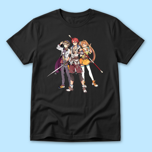Nihon Falcom 45th Anniversary T-Shirt - Rei, Adol, and Estelle