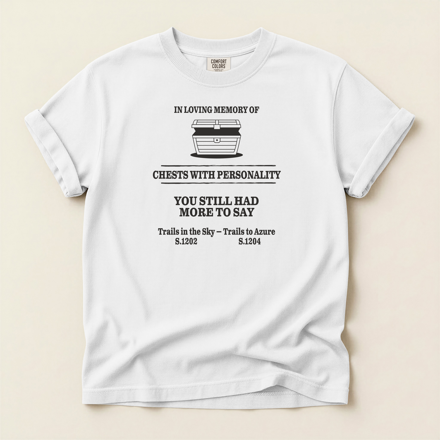 Trails Series Officially License RIP Quirky Treasure Chest DIalogue T-Shirt