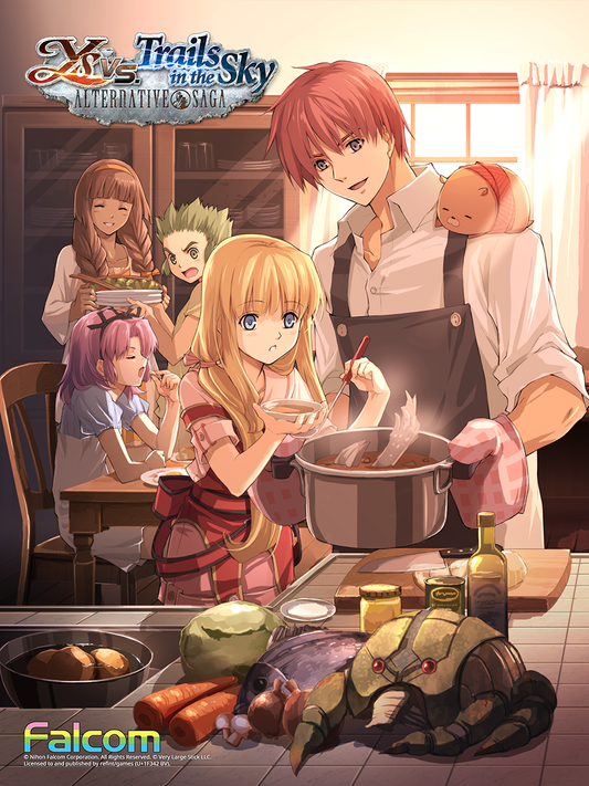 Let's Cook with Daddy Adol - Ys vs. Trails in the Sky: Alternative Saga Official Art Print