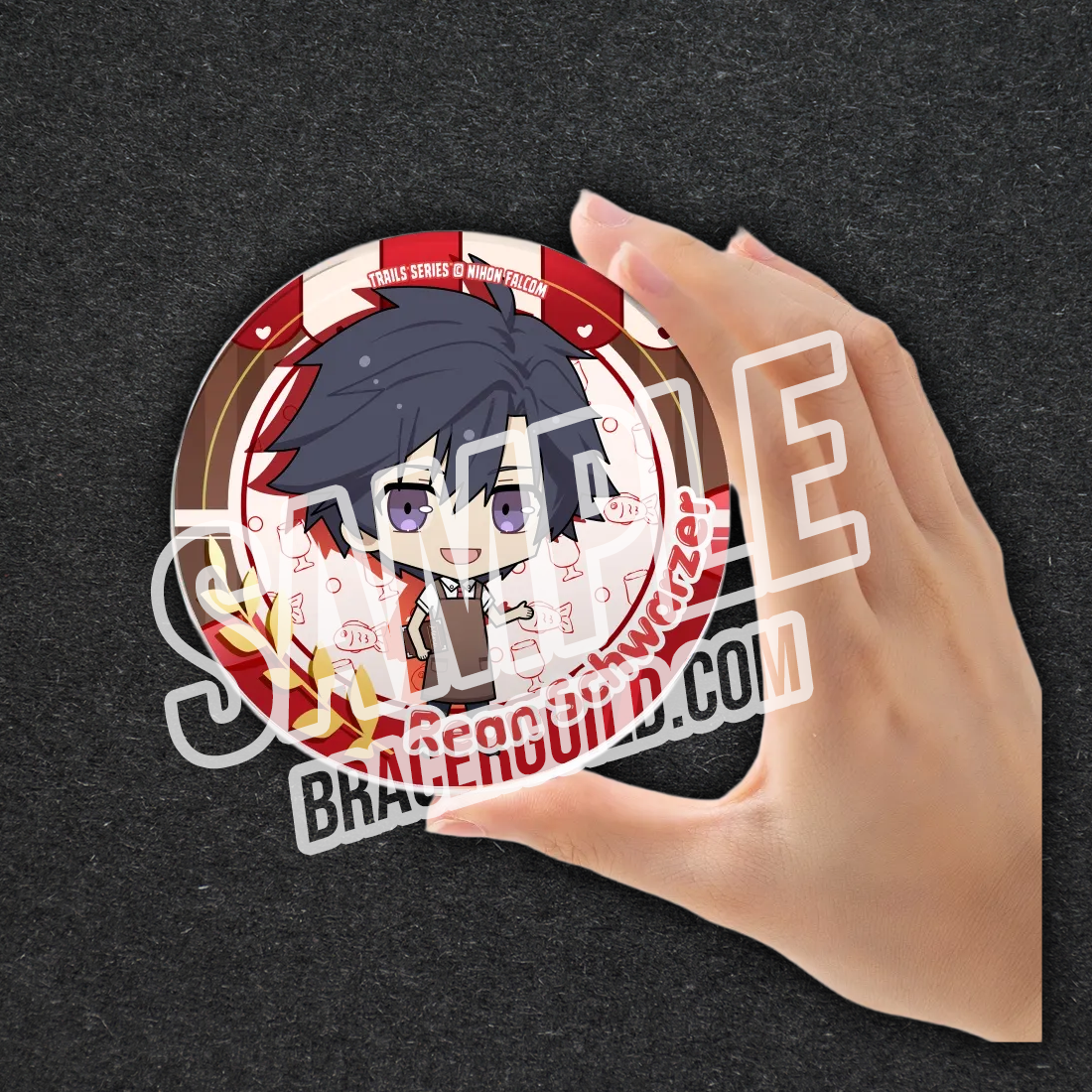 Trails Series Cupsleeve Event Rean Schwarzer Coaster