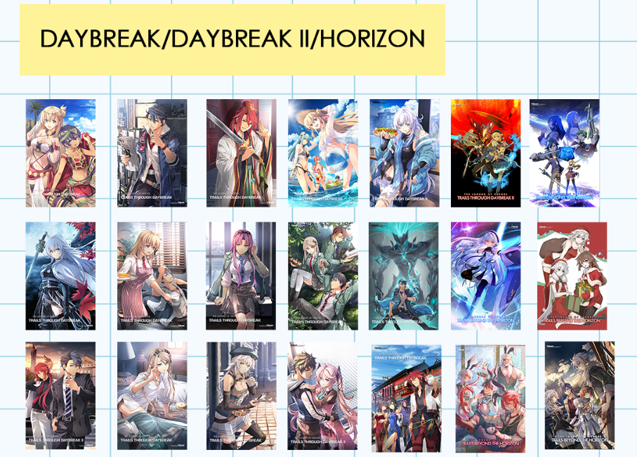 The Legend of Heroes: Trails through Daybreak, Daybreak II, and beyond the Horizon 11x17 Official Art Prints